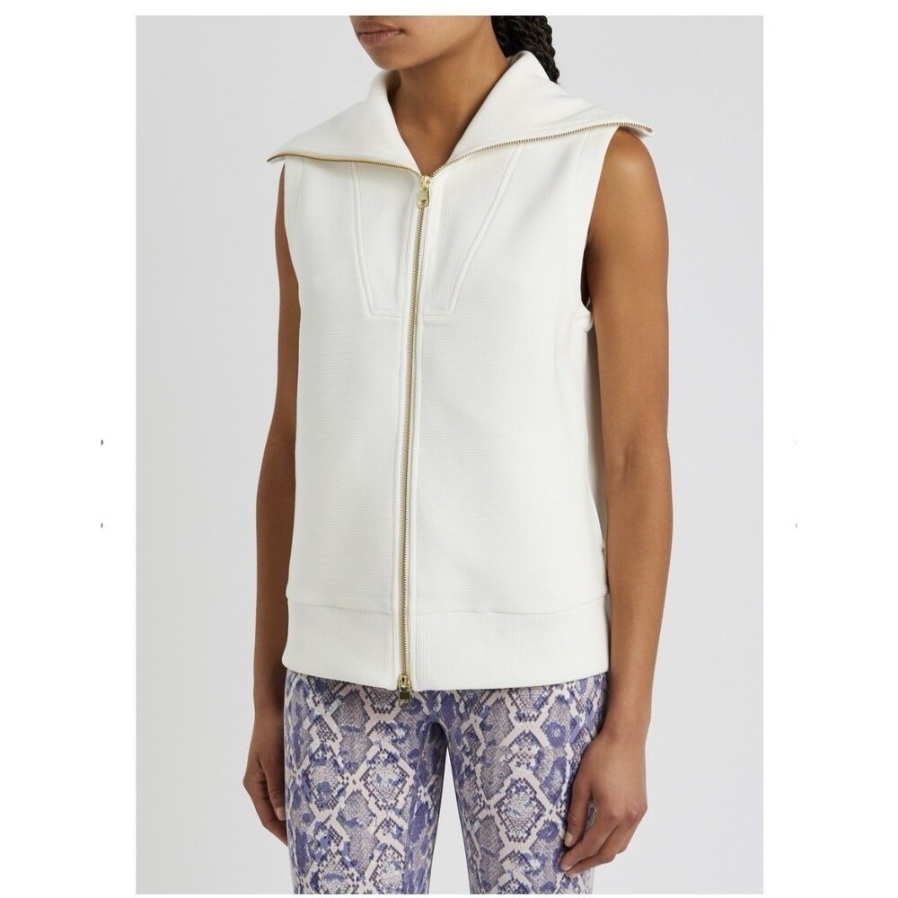 Varley Alex Gilet Ribbed Cotton Blend Minimalist Casual Womens Size Medium